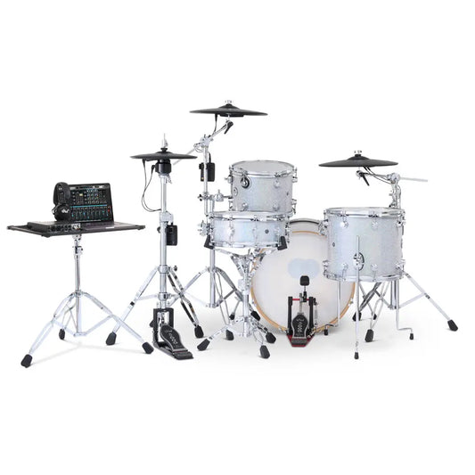 DW DWe 4pc Complete Electronic/Acoustic Drum Set w/Roland Cymbals Diamond Nebula - Drum Center Of Portsmouth