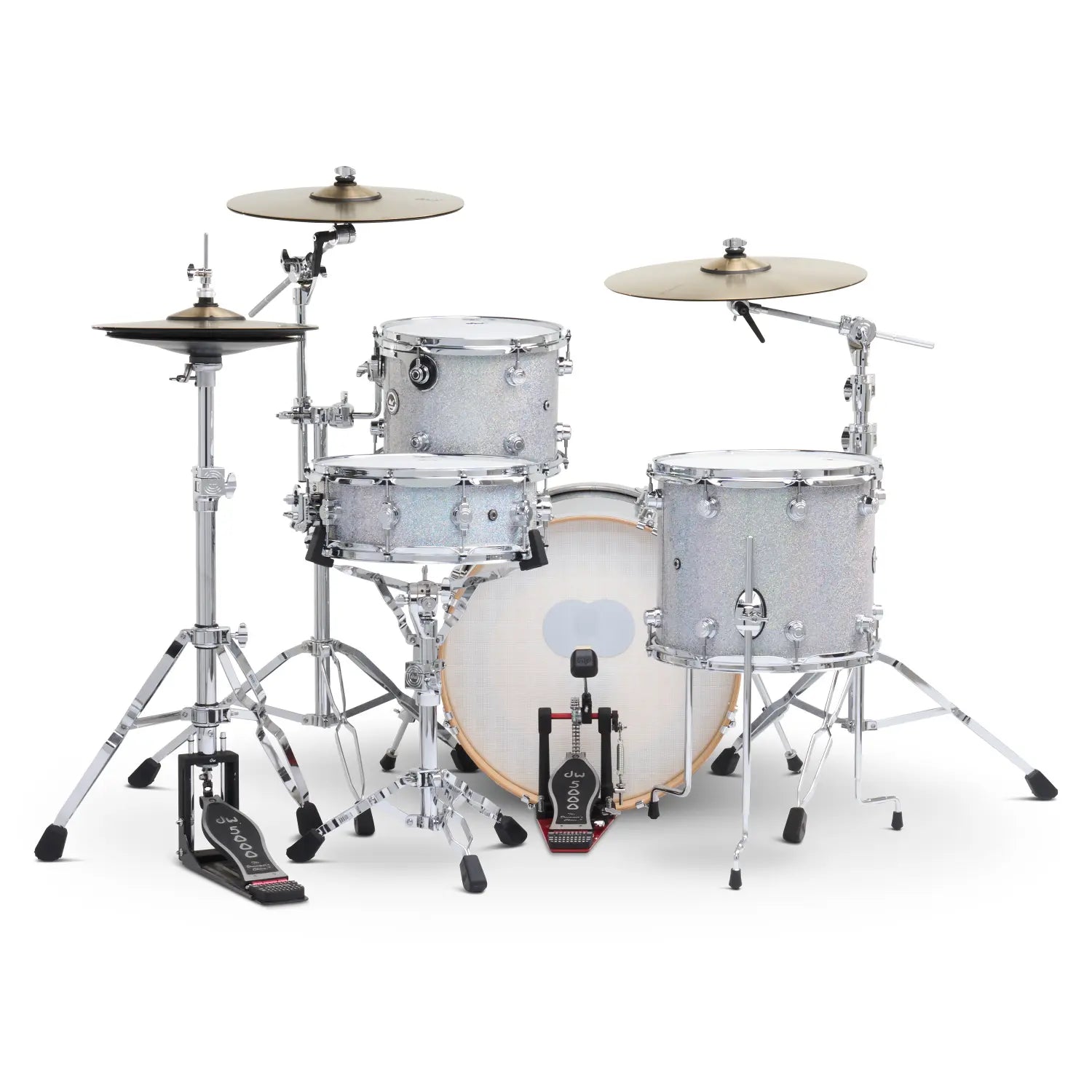 DW DWe 4pc Complete Electronic/Acoustic Drum Set w/Roland V71 Diamond Nebula