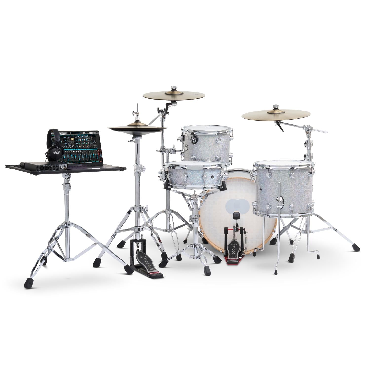 DW DWe 4pc Complete Electronic/Acoustic Drum Set Diamond Nebula - Drum Center Of Portsmouth
