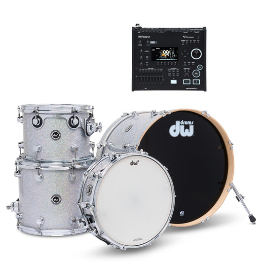 DW DWe 4pc Electronic/Acoustic Drum Shell Pack w/Roland Module - Drum Center Of Portsmouth