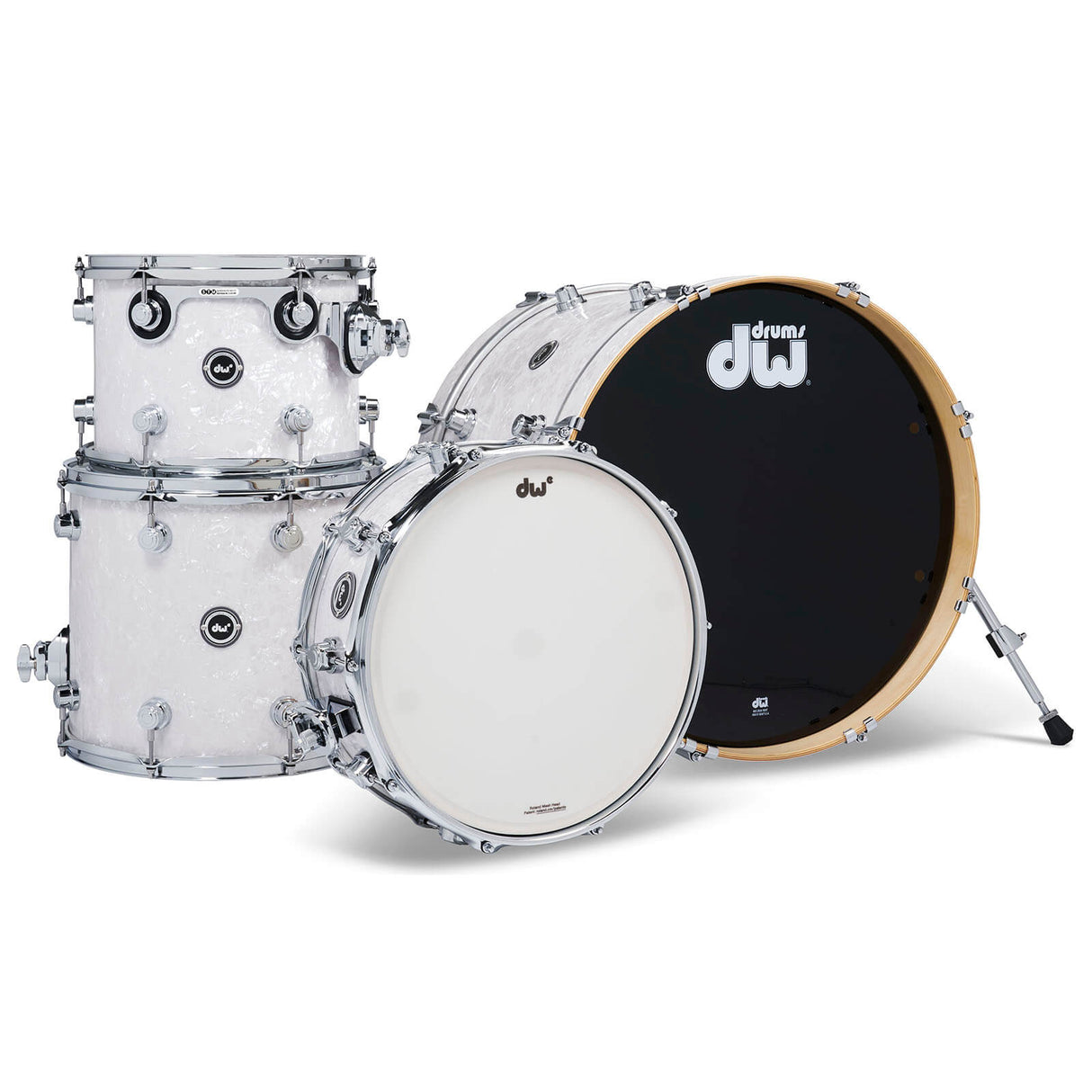 DW DWe 4pc Electronic/Acoustic Drum Shell Pack White Marine Pearl - Drum Center Of Portsmouth
