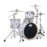 DW DWe 4pc Complete Electronic/Acoustic Drum Set White Marine Pearl