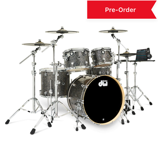 DW DWe 5pc Complete Electronic/Acoustic Drum Set Black Galaxy - Drum Center Of Portsmouth