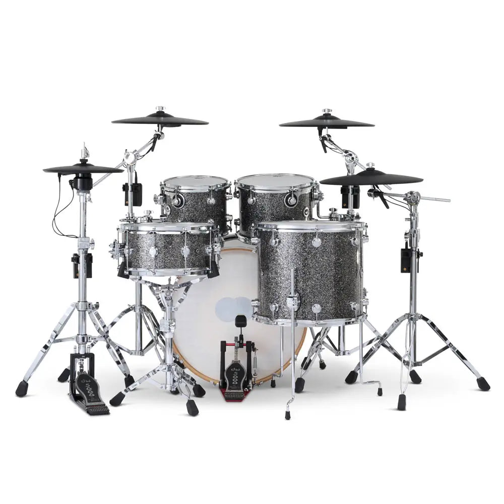 DW DWe 5pc Complete Electronic/Acoustic Drum Set w/Roland Cymbals Black Galaxy - Drum Center Of Portsmouth