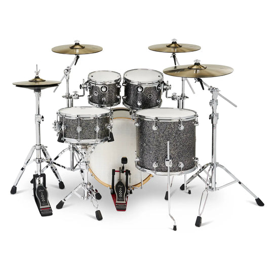 DW DWe 5pc Complete Electronic/Acoustic Drum Set w/Roland V71 Black Galaxy