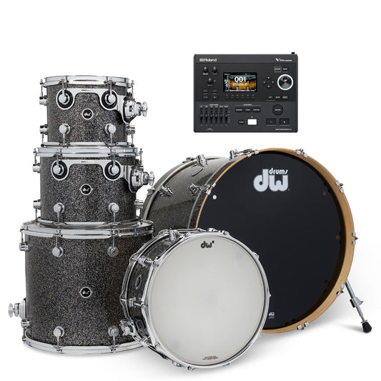 DW DWe 5pc Electronic/Acoustic Drum Shell Pack w/Roland Module - Drum Center Of Portsmouth