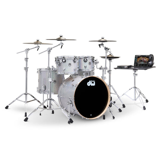DW DWe 5pc Complete Electronic/Acoustic Drum Set Diamond Nebula - Drum Center Of Portsmouth