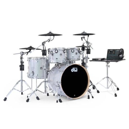 DW DWe 5pc Complete Electronic/Acoustic Drum Set w/Roland Cymbals Diamond Nebula - Drum Center Of Portsmouth