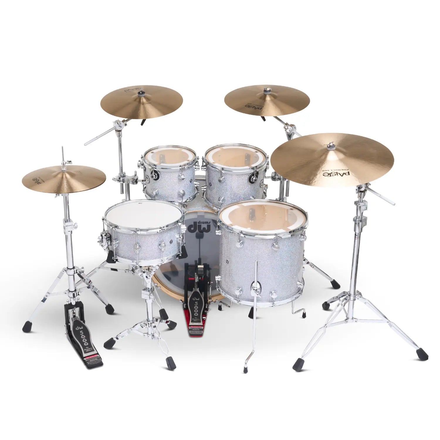 DW DWe 5pc Complete Electronic/Acoustic Drum Set w/Roland Cymbals & V51 Diamond Nebula