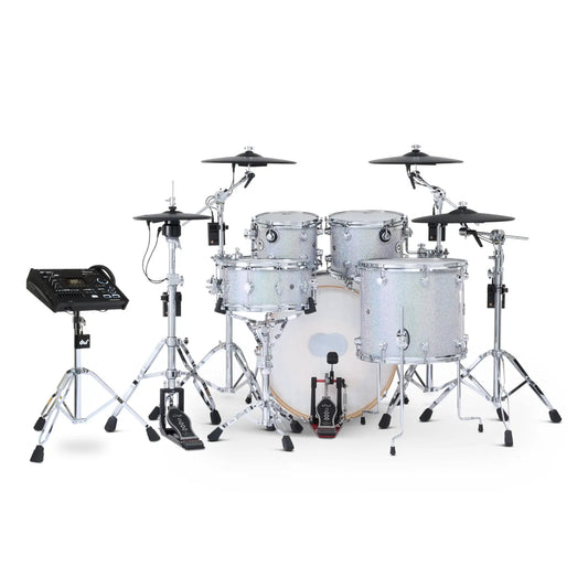 DW DWe 5pc Complete Electronic/Acoustic Drum Set w/Roland Cymbals & V71 Diamond Nebula
