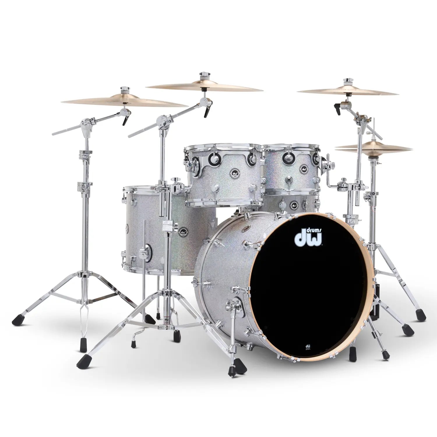 DW DWe 5pc Complete Electronic/Acoustic Drum Set w/Roland Cymbals & V71 Diamond Nebula