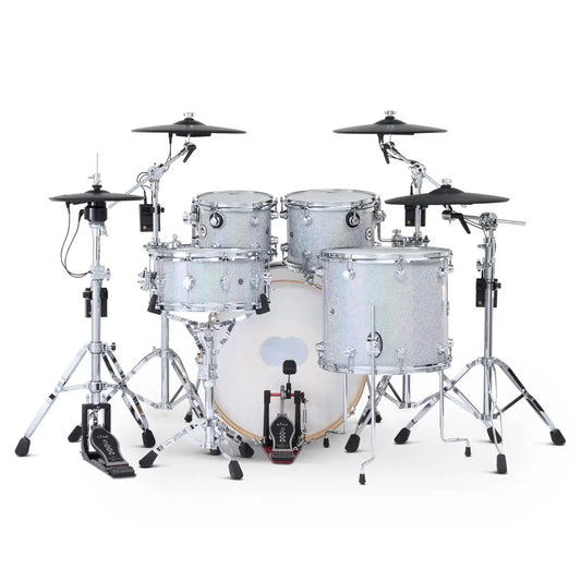 DW DWe 5pc Complete Electronic/Acoustic Drum Set w/Roland Cymbals Diamond Nebula - Drum Center Of Portsmouth