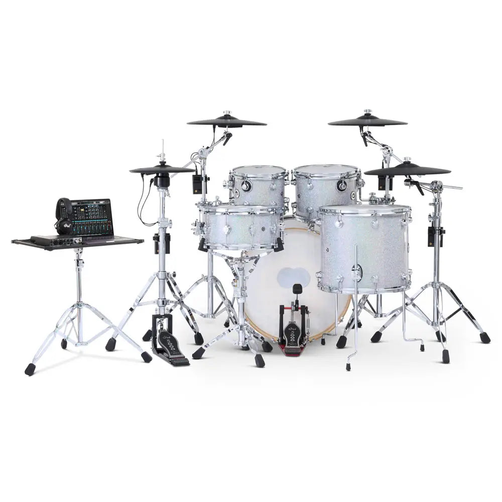 DW DWe 5pc Complete Electronic/Acoustic Drum Set w/Roland Cymbals Diamond Nebula - Drum Center Of Portsmouth