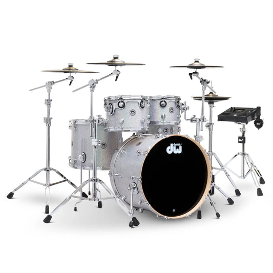DW DWe 5pc Complete Electronic/Acoustic Drum Set w/Roland V51 Diamond Nebula