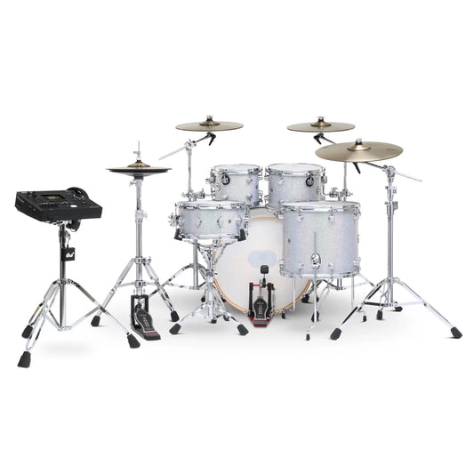 DW DWe 5pc Complete Electronic/Acoustic Drum Set w/Roland V51 Diamond Nebula