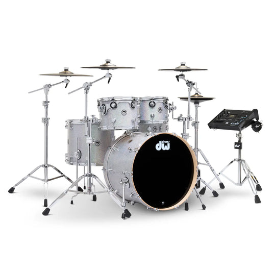 DW DWe 5pc Complete Electronic/Acoustic Drum Set w/Roland V71 Diamond Nebula