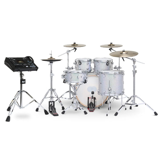 DW DWe 5pc Complete Electronic/Acoustic Drum Set w/Roland V71 Diamond Nebula