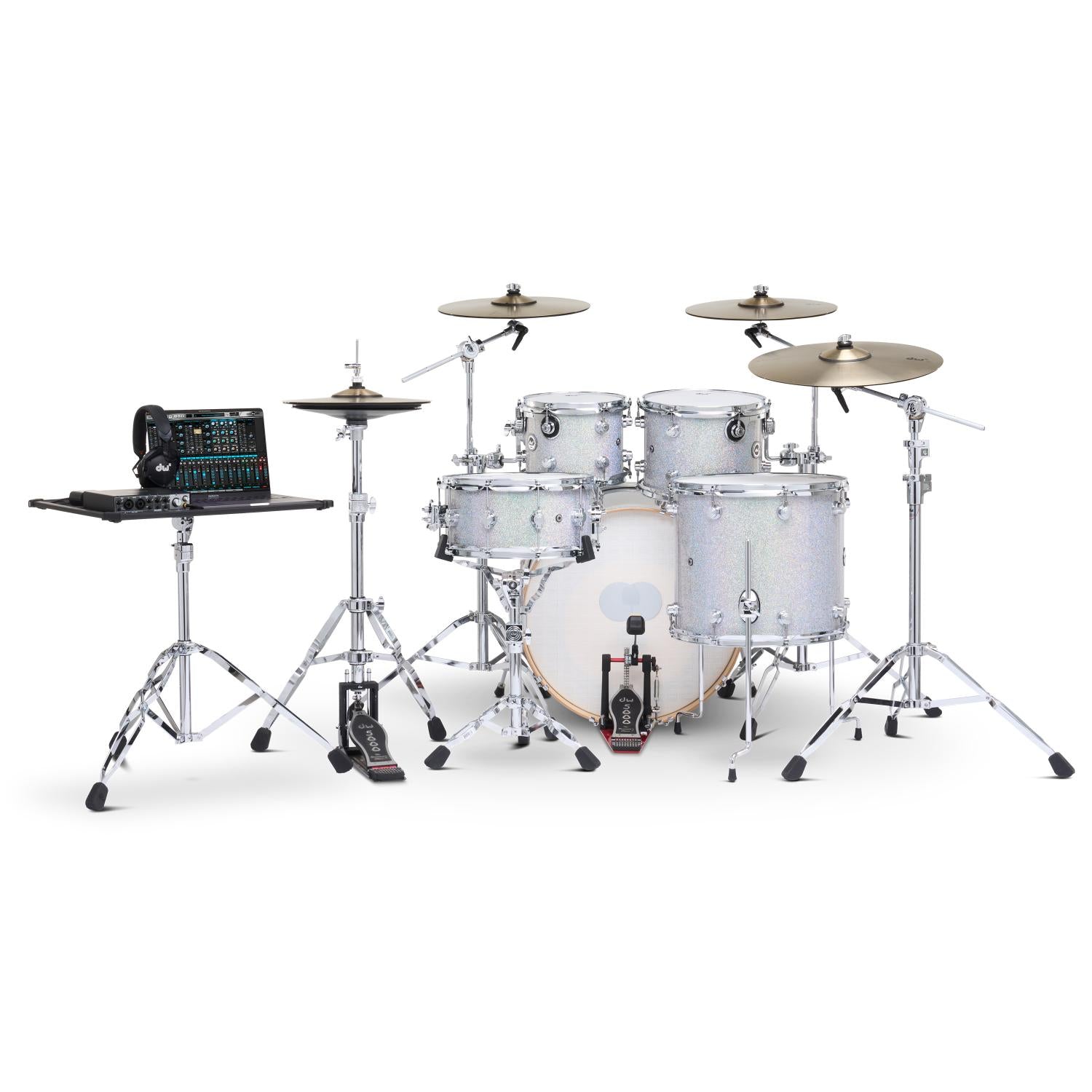 DW DWe 5pc Complete Electronic/Acoustic Drum Set Diamond Nebula - Drum Center Of Portsmouth