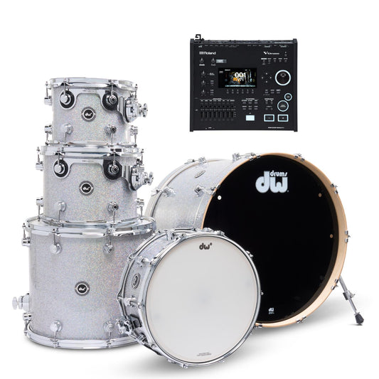 DW DWe 5pc Electronic/Acoustic Drum Shell Pack w/Roland Module - Drum Center Of Portsmouth