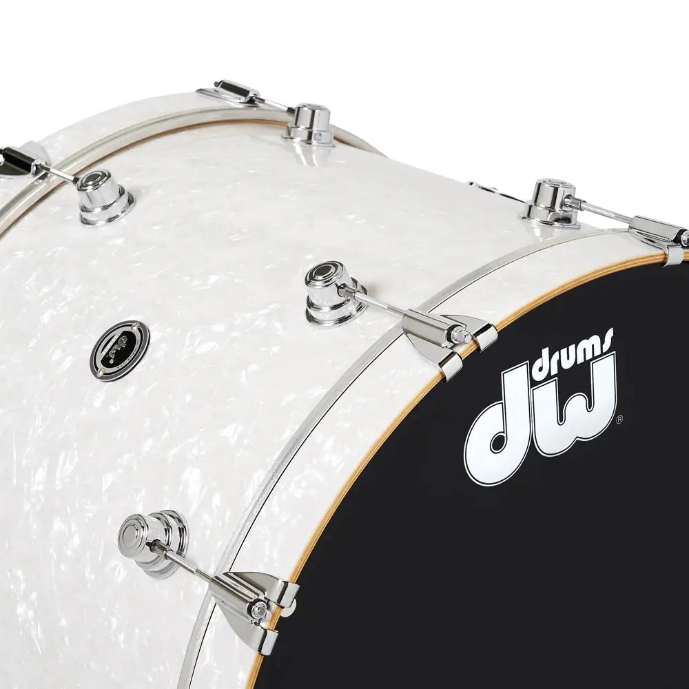 DW DWe 5pc Complete Electronic/Acoustic Drum Set w/Roland Cymbals White Marine Pearl - Drum Center Of Portsmouth