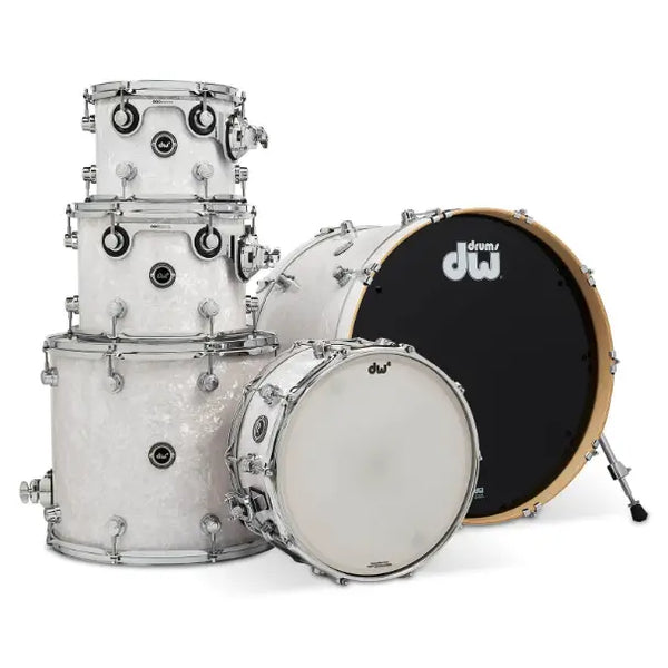 DW DWe 5pc Electronic/Acoustic Drum Shell Pack White Marine Pearl