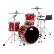DW DWe 4pc Complete Electronic/Acoustic Drum Set Black Cherry Metallic - Drum Center Of Portsmouth