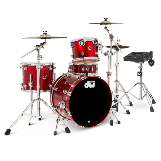 DW DWe 4pc Complete Electronic/Acoustic Drum Set w/Roland V51 Black Cherry Metallic