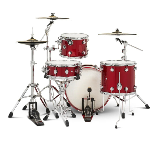 DW DWe 4pc Complete Electronic/Acoustic Drum Set w/Roland V71 Black Cherry Metallic