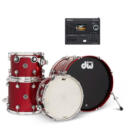 DW DWe 4pc Electronic/Acoustic Drum Shell Pack w/Roland Module - Drum Center Of Portsmouth