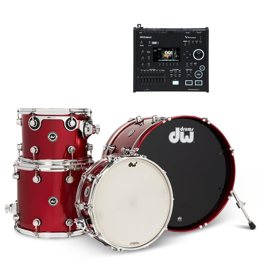 DW DWe 4pc Electronic/Acoustic Drum Shell Pack w/Roland Module - Drum Center Of Portsmouth