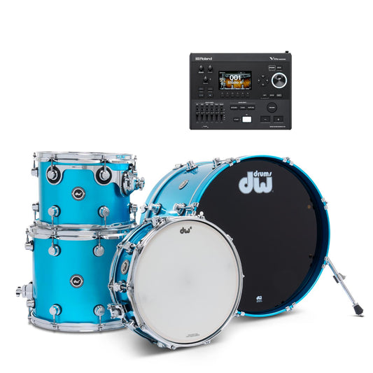 DW DWe 4pc Electronic/Acoustic Drum Shell Pack w/Roland Module - Drum Center Of Portsmouth