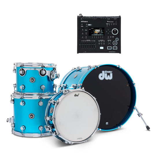 DW DWe 4pc Electronic/Acoustic Drum Shell Pack w/Roland Module - Drum Center Of Portsmouth