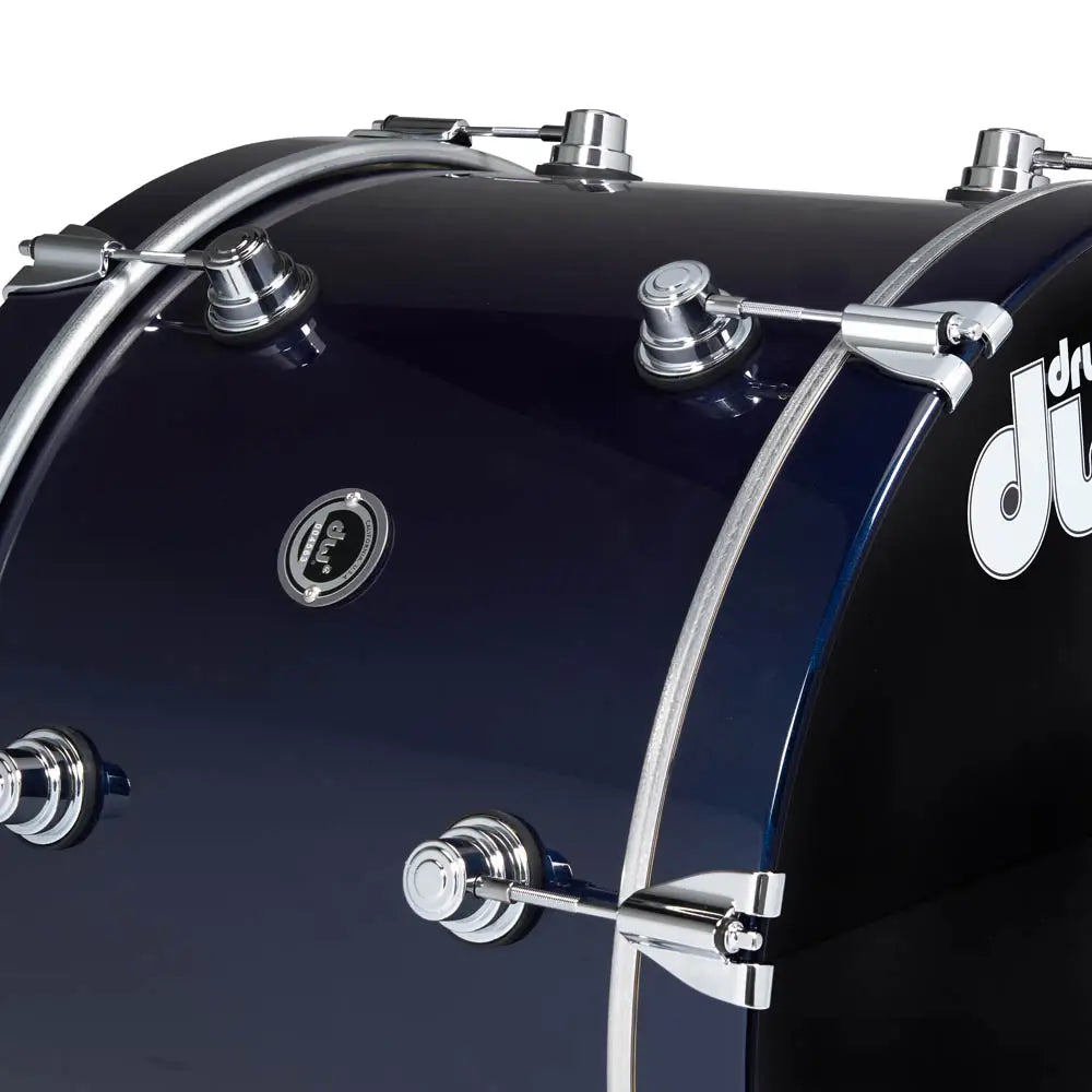 DW DWe 4pc Complete Electronic/Acoustic Drum Set w/Roland Cymbals Midnight Blue Metallic - Drum Center Of Portsmouth