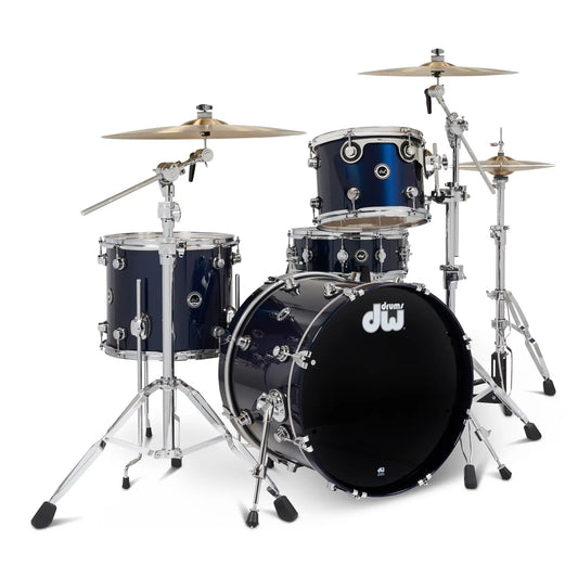 DW DWe 4pc Complete Electronic/Acoustic Drum Set w/Roland V51 Midnight Blue Metallic