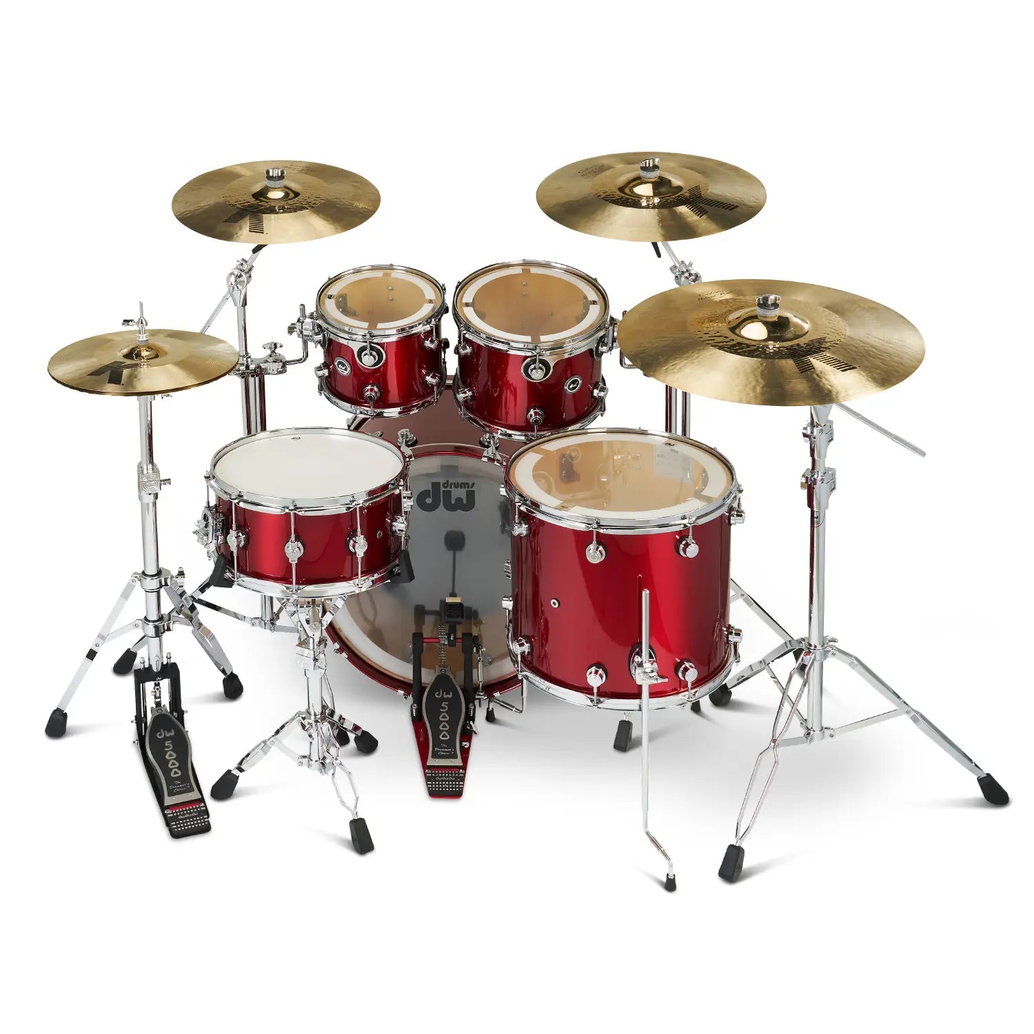 DW DWe 5pc Complete Electronic/Acoustic Drum Set w/Roland V51 Black Cherry Metallic