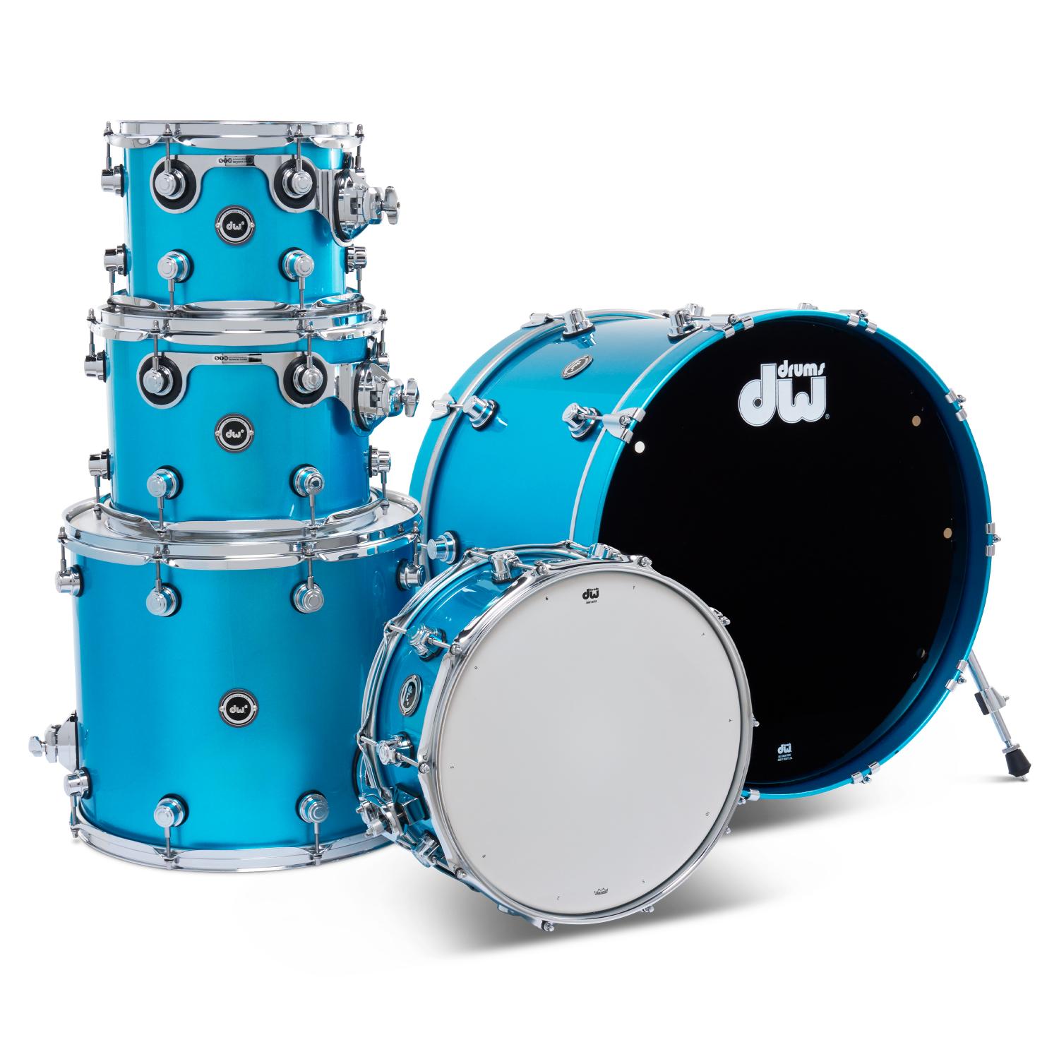 DW DWe 5pc Electronic/Acoustic Drum Shell Pack Laser Blue Metallic - Drum Center Of Portsmouth