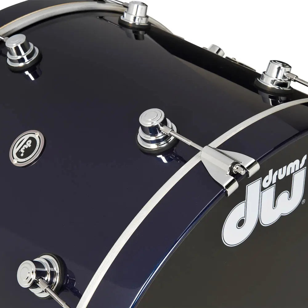 DW DWe 5pc Complete Electronic/Acoustic Drum Set w/Roland Cymbals Midnight Blue Metallic - Drum Center Of Portsmouth