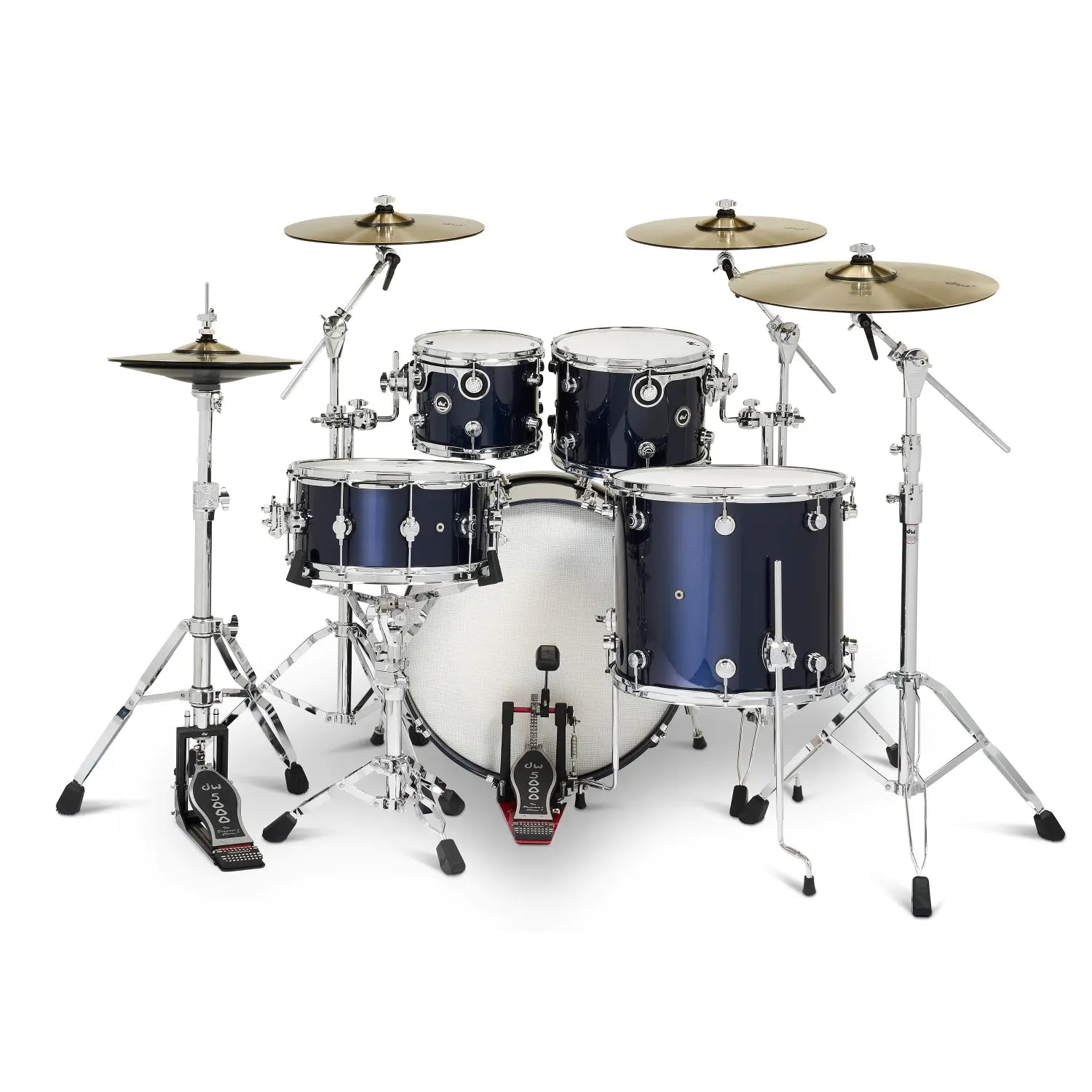 DW DWe 5pc Complete Electronic/Acoustic Drum Set w/Roland V51 Midnight Blue Metallic