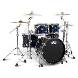 DW DWe 5pc Complete Electronic/Acoustic Drum Set Midnight Blue Metallic