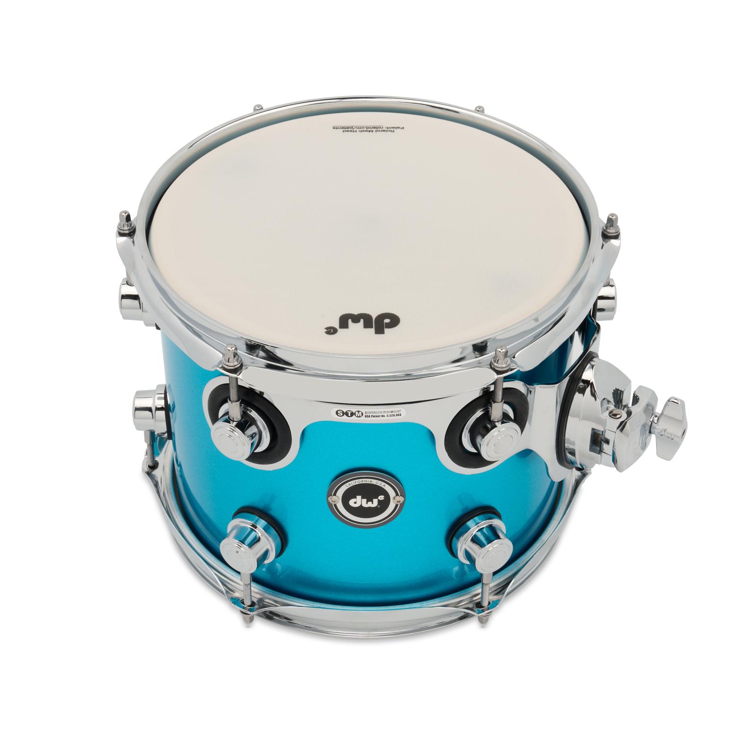 DW DWe Electronic/Acoustic Tom 10x8 Laser Blue Metallic - Drum Center Of Portsmouth