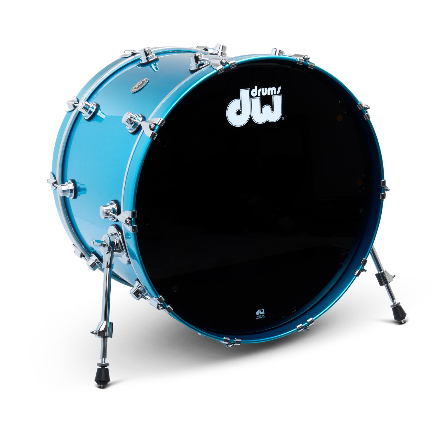 DW DWe Electronic/Acoustic Bass Drum 22x16 Laser Blue Metallic - Drum Center Of Portsmouth