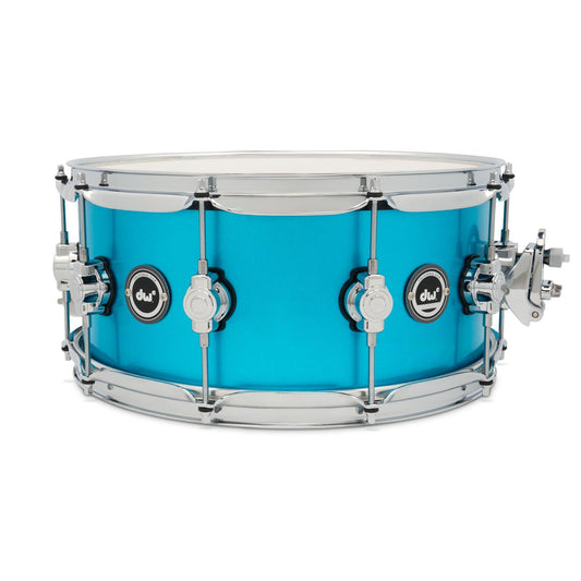 DW DWe Electronic/Acoustic Snare Drum 14x6.5 Laser Blue Metallic - Drum Center Of Portsmouth