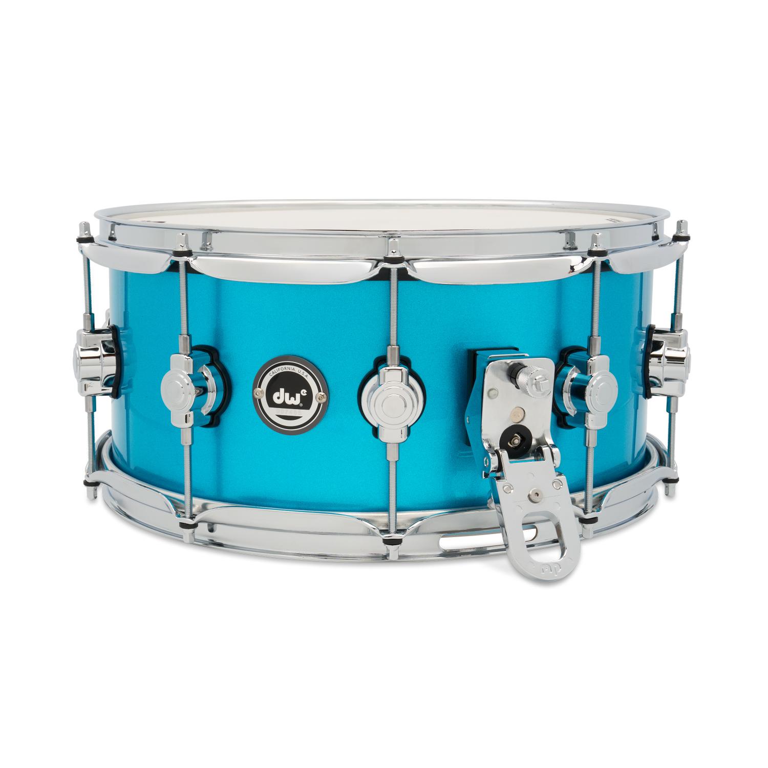 DW DWe Electronic/Acoustic Snare Drum 14x6.5 Laser Blue Metallic - Drum Center Of Portsmouth