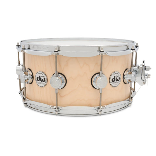 DW Collectors Maple 333 Snare Drum 14x6.5 Satin Oil w/ Zikit - Drum Center Of Portsmouth