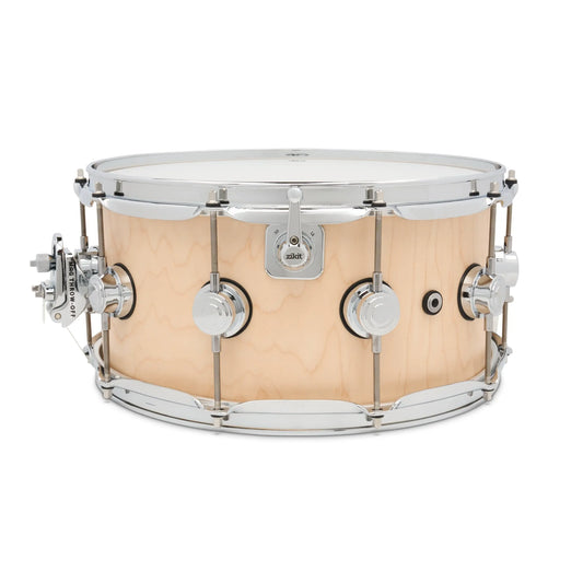 DW Collectors Maple 333 Snare Drum 14x6.5 Satin Oil w/ Zikit - Drum Center Of Portsmouth