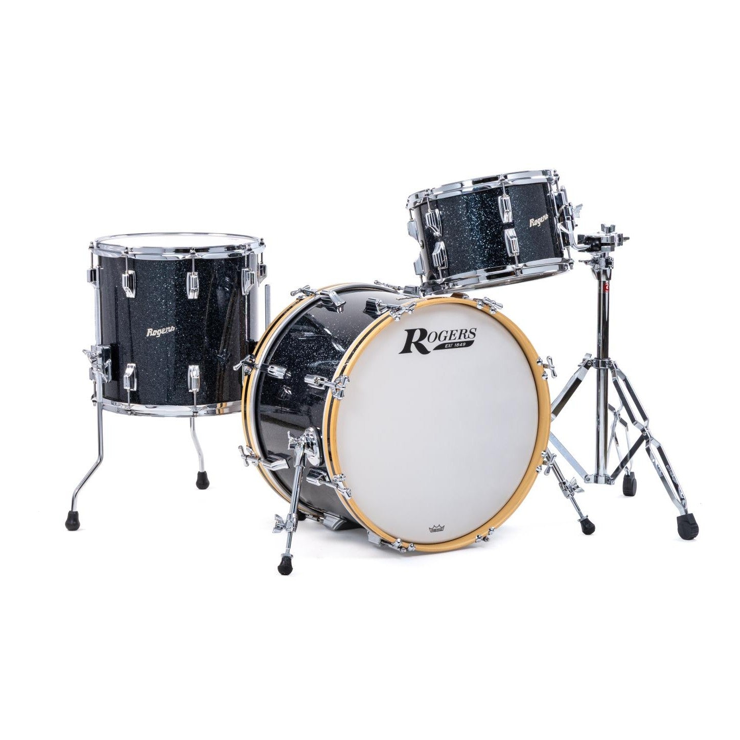 Rogers Dayton 3pc Drum Set 20/12/14 Black Glass - Drum Center Of Portsmouth