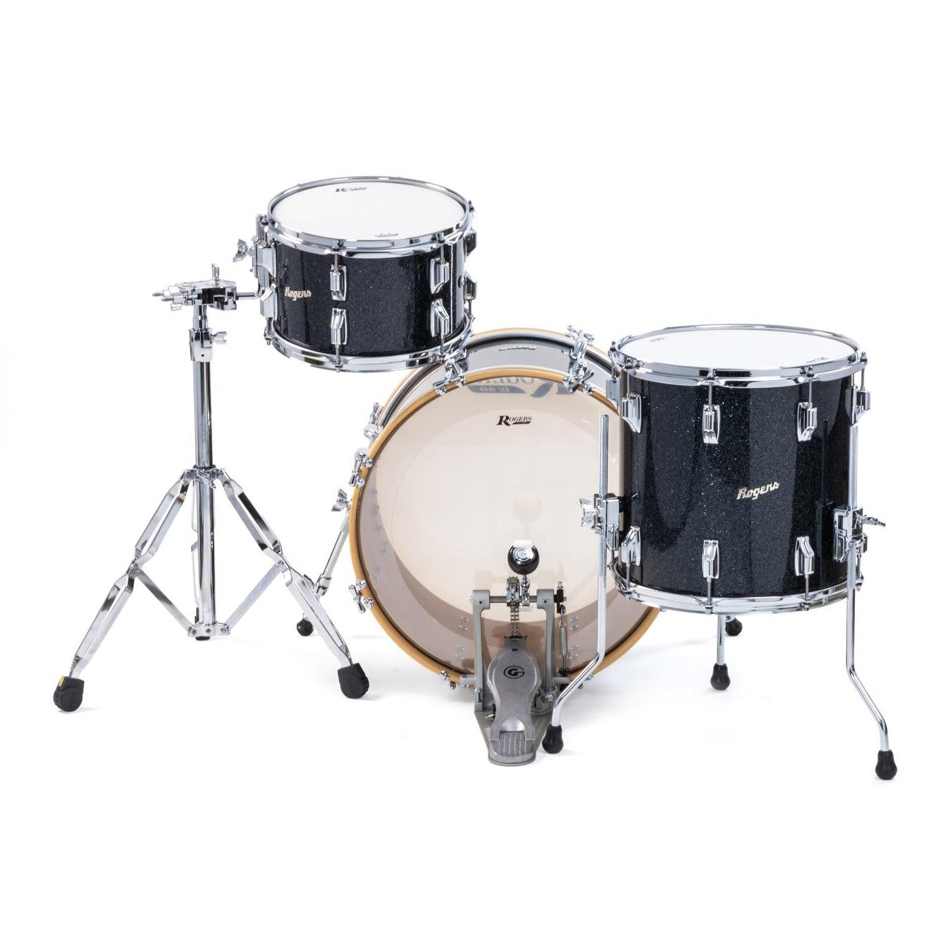Rogers Dayton 3pc Drum Set 20/12/14 Black Glass - Drum Center Of Portsmouth