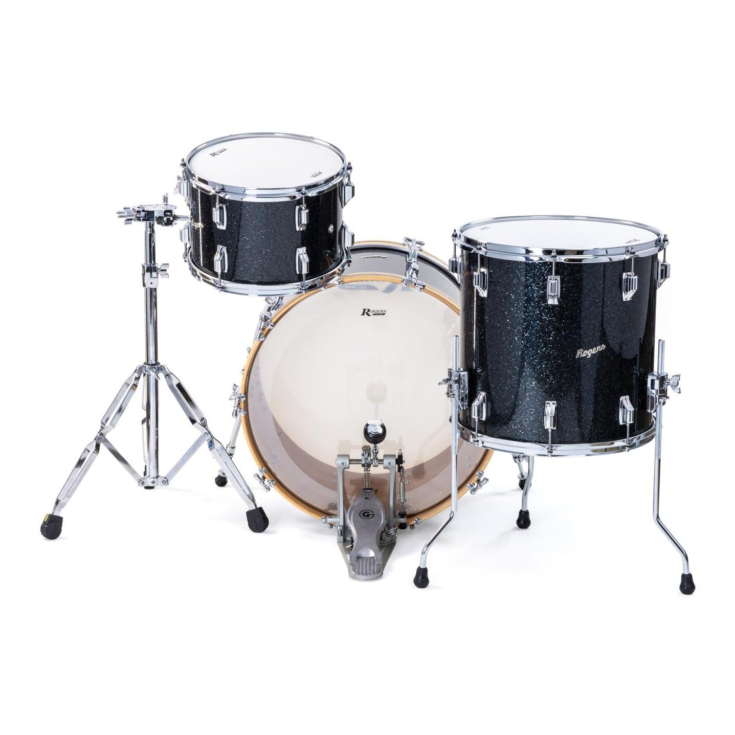 Rogers Dayton 3pc Drum Set 20/12/14 Black Glass - Drum Center Of Portsmouth