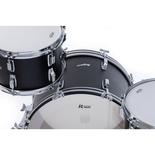 Rogers Dayton 3pc Drum Set 20/12/14 Satin Black Lacquer - Drum Center Of Portsmouth