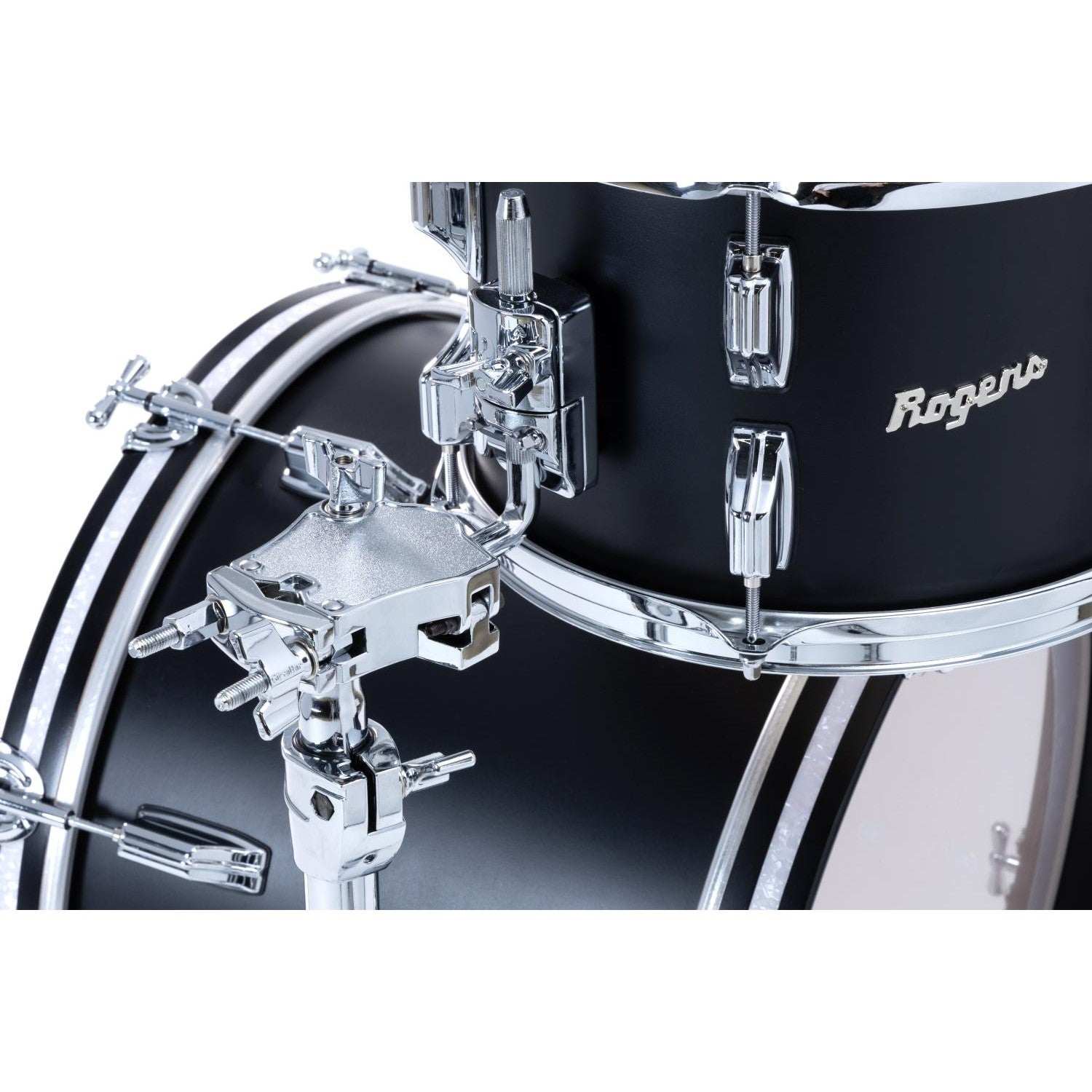 Rogers Dayton 3pc Drum Set 20/12/14 Satin Black Lacquer - Drum Center Of Portsmouth